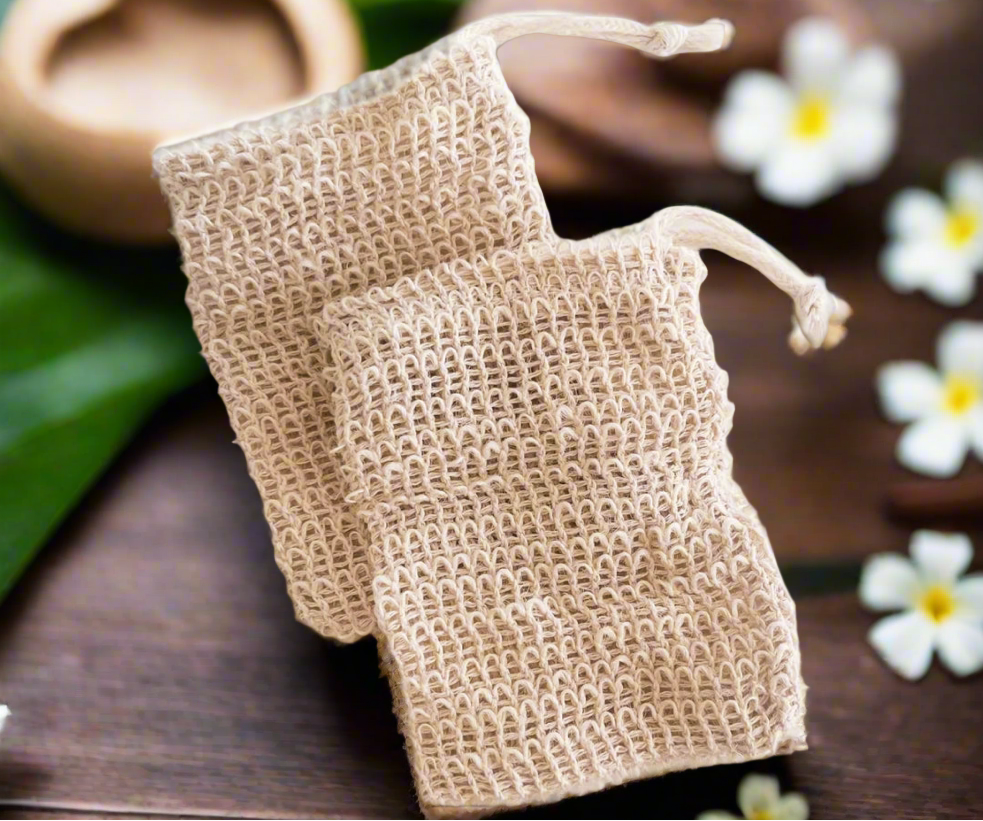 Woven soap saver bag - exfoliating eco-friendly loofah alternative