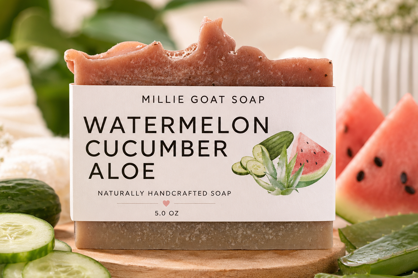 Watermelon Cucumber Juice Soap