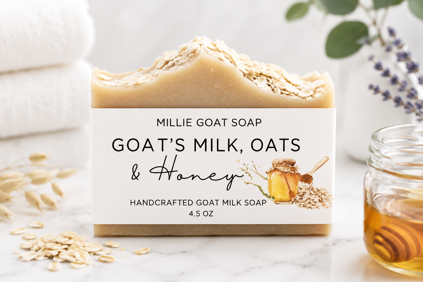 Goat’s Milk, Oats & Honey Soap unscented