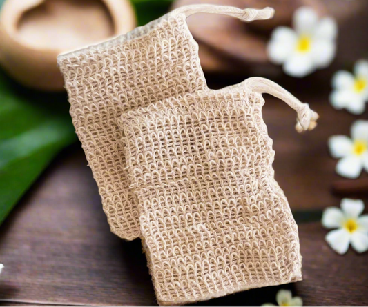 Woven soap saver bag - exfoliating eco-friendly loofah alternative