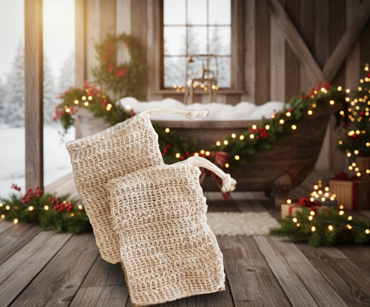 Woven soap saver bag - exfoliating eco-friendly loofah alternative