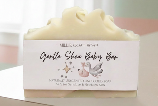 Gentle Baby Shea Soap unscented available June 5th