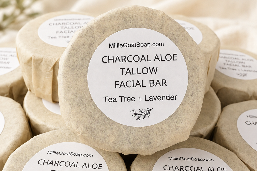 Tallow Facial Bar - Charcoal Aloe