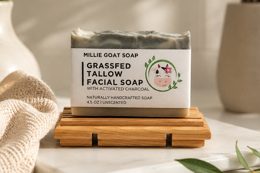 Grassfed Tallow Facial Soap unscented